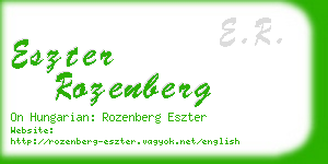 eszter rozenberg business card